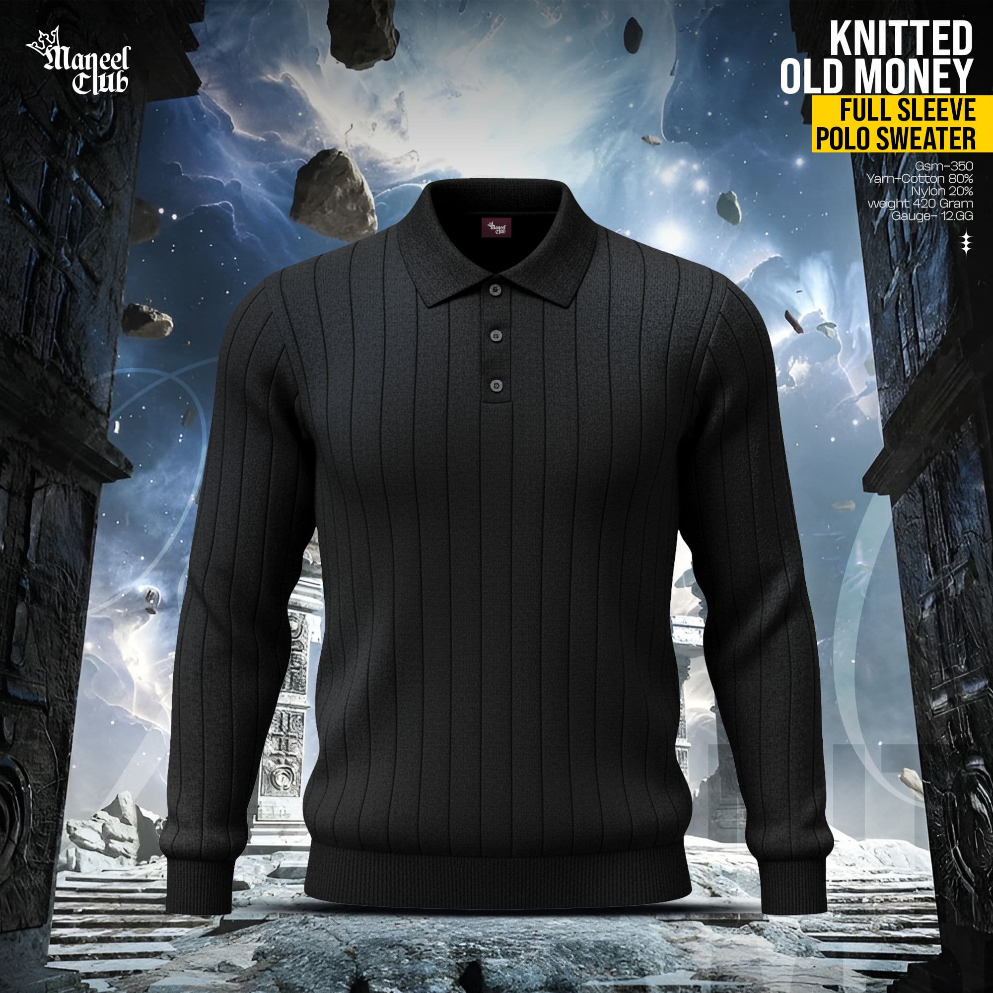 Knitted Old Money Sweater Polo