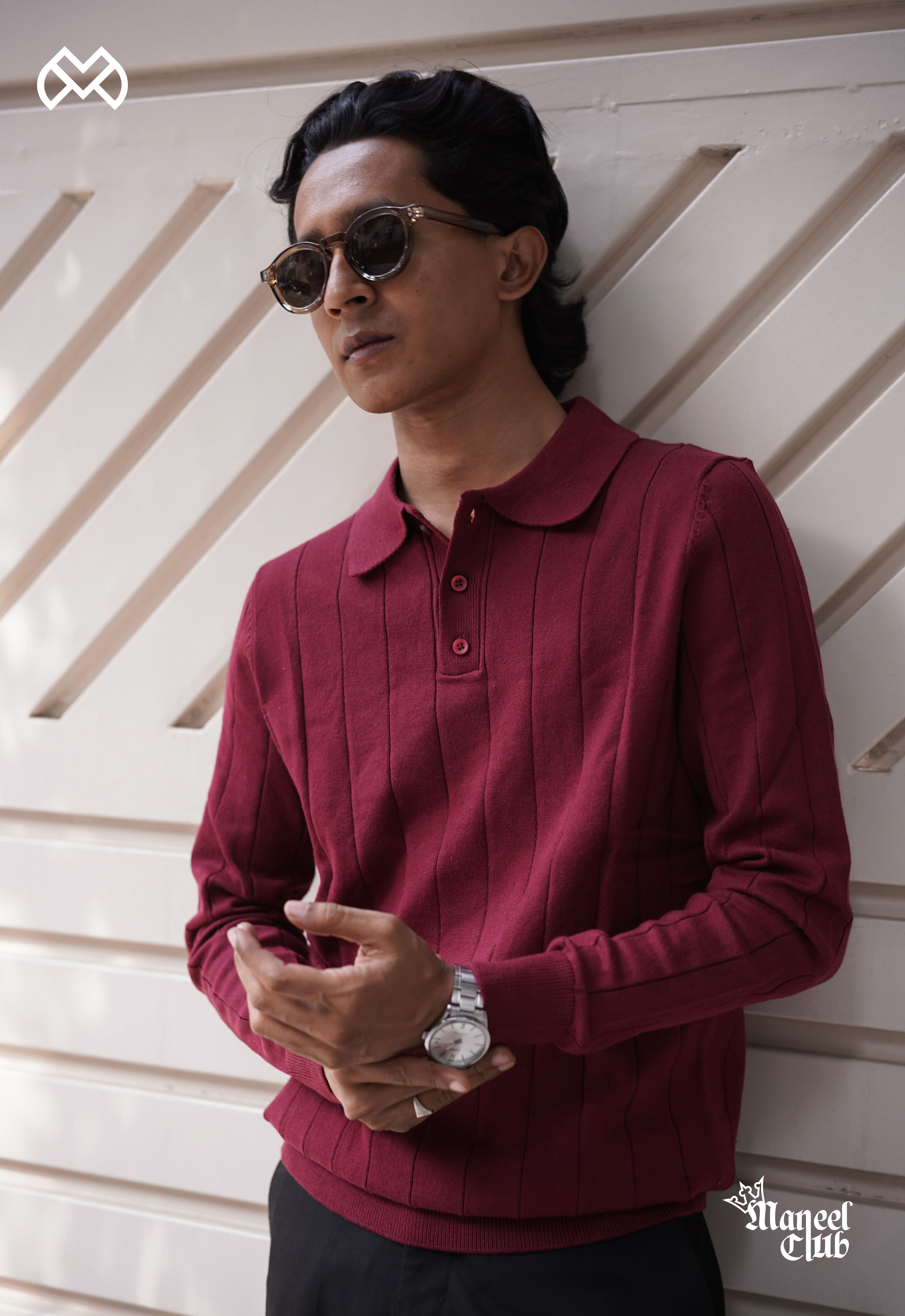 Knitted Old Money Sweater Polo - Thumbnail 3