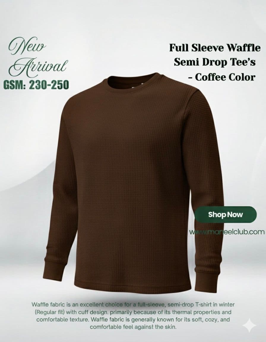 Full Sleeve Waffle Semi Drop Tee’s - Thumbnail 9