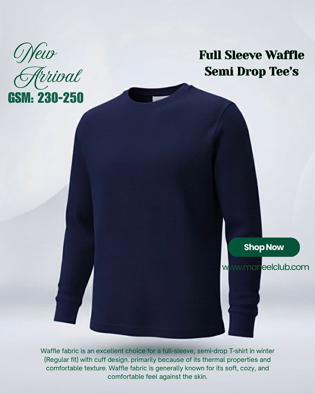 Full Sleeve Waffle Semi Drop Tee’s - Thumbnail 6