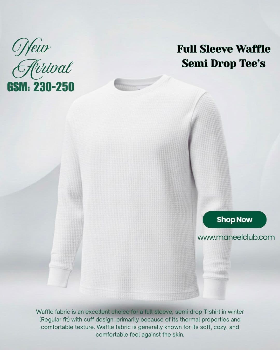 Full Sleeve Waffle Semi Drop Tee’s - Thumbnail 7