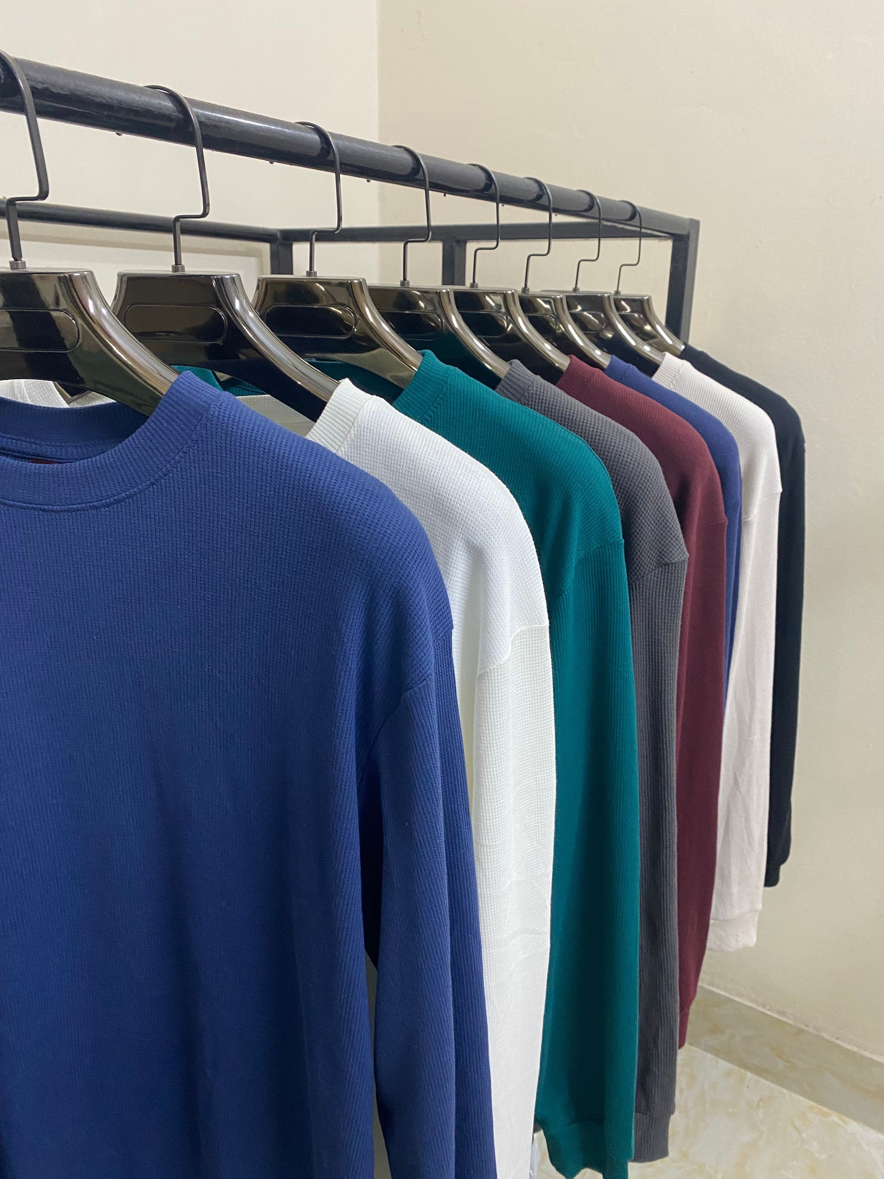 Full Sleeve Waffle Semi Drop Tee’s - Thumbnail 2