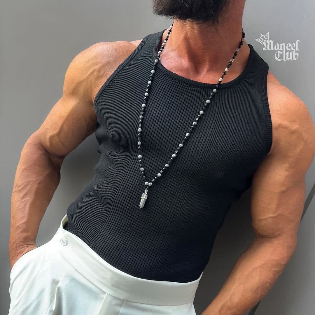 Men's Ribbed Tank Top - Thumbnail 2