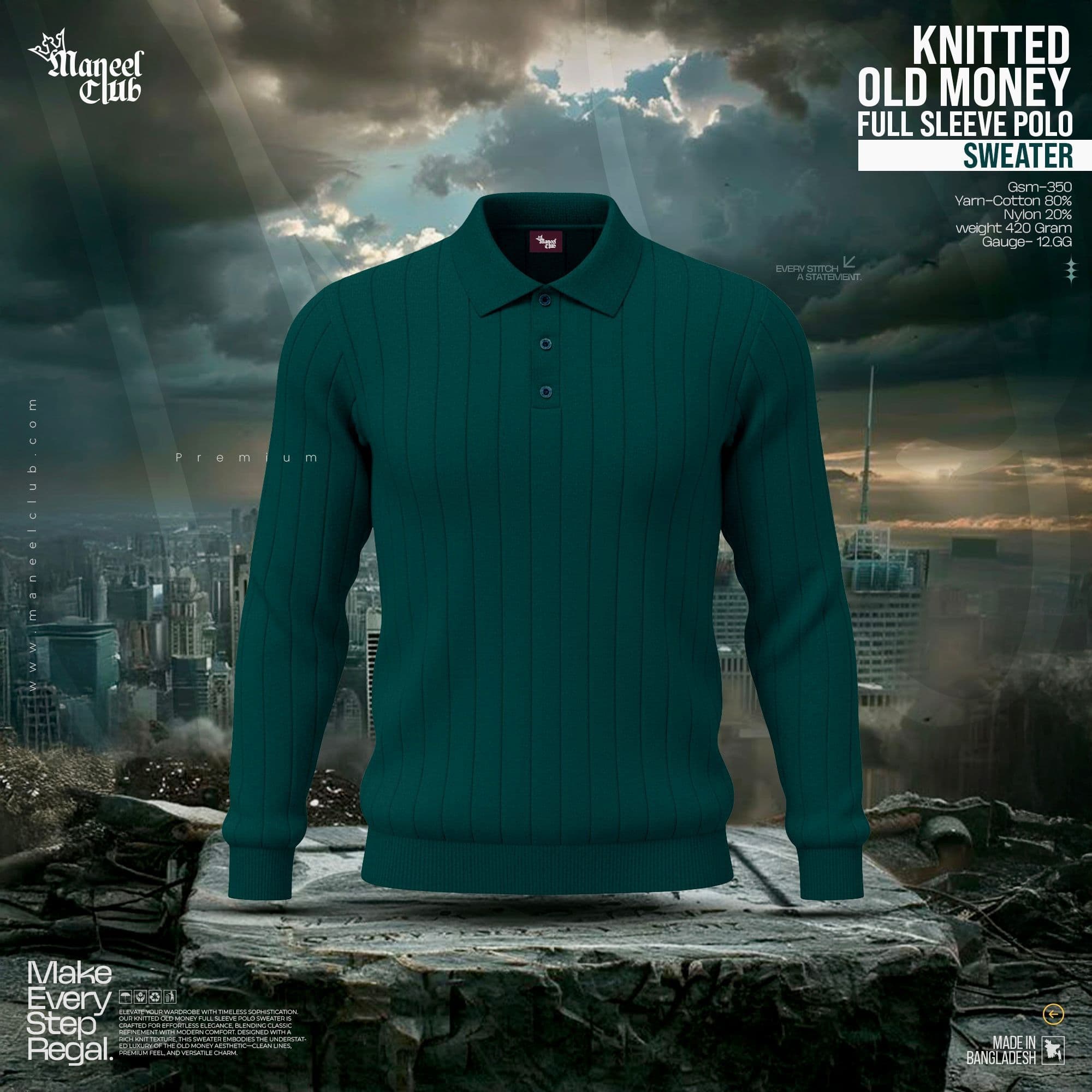 Knitted Old Money Sweater Polo - Thumbnail 8