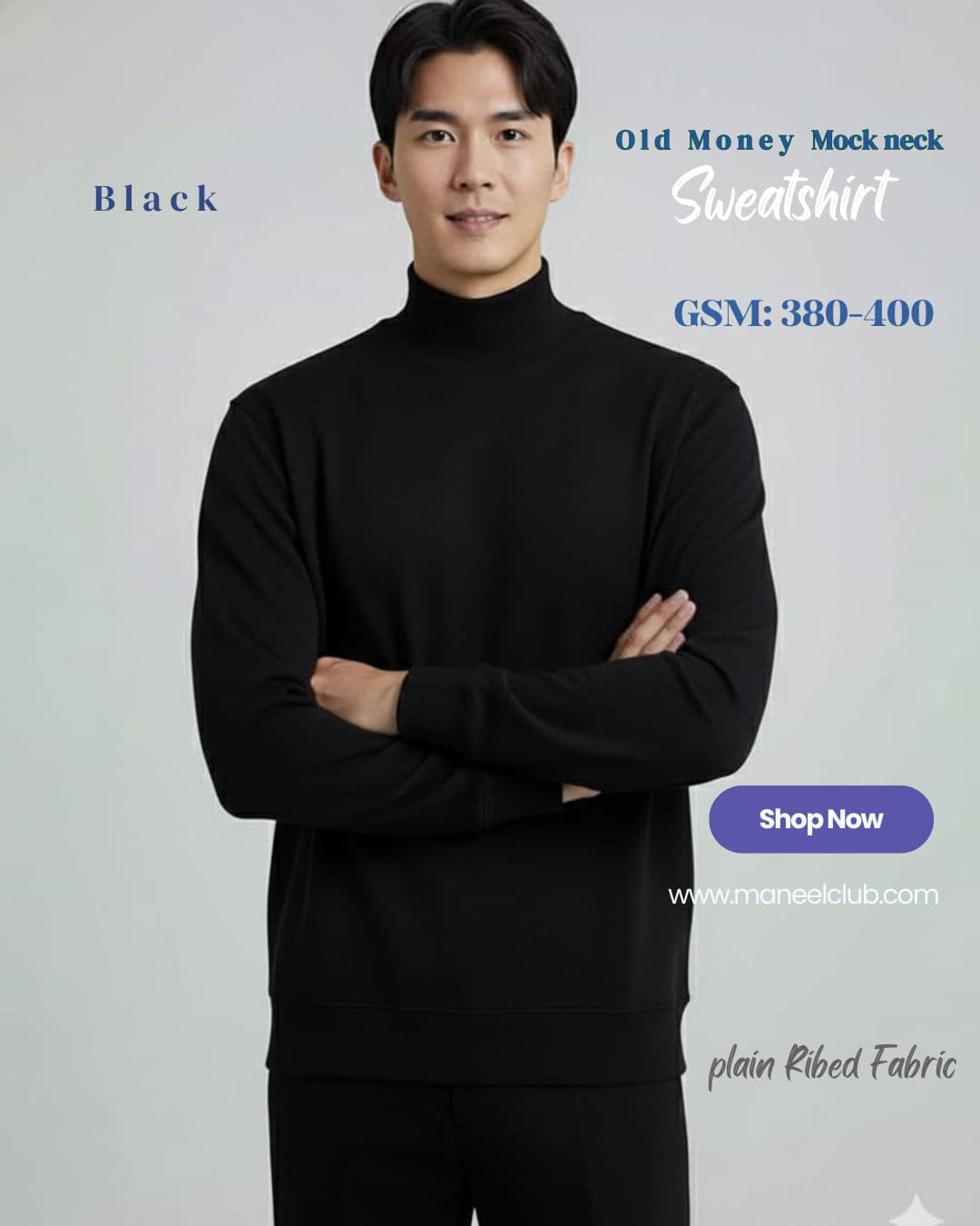 Mockneck Old money Sweatshirt  - Thumbnail 6