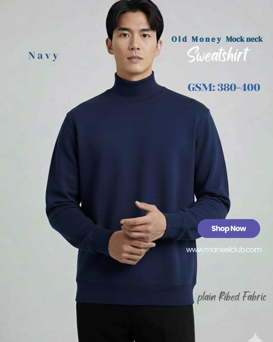 Mockneck Old money Sweatshirt  - Thumbnail 7
