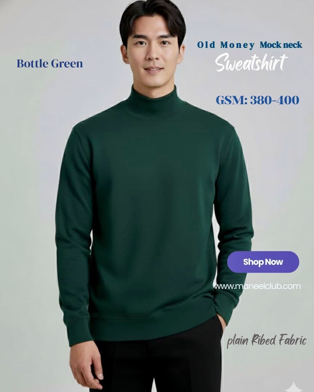 Mockneck Old money Sweatshirt  - Thumbnail 8