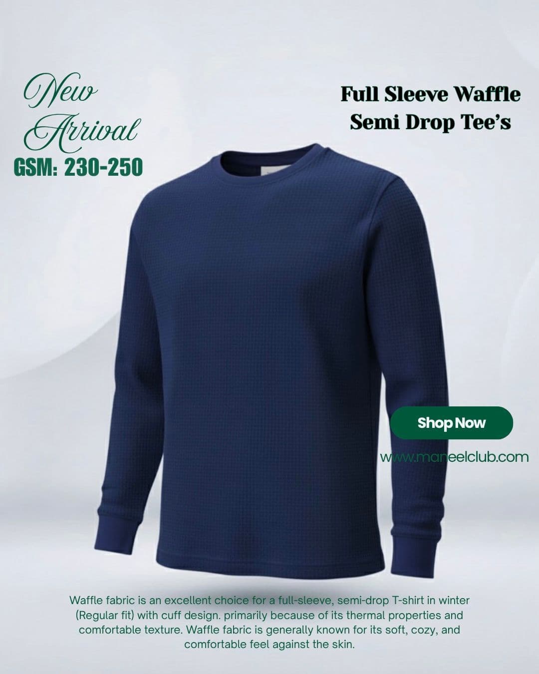 Full Sleeve Waffle Semi Drop Tee’s - Thumbnail 13