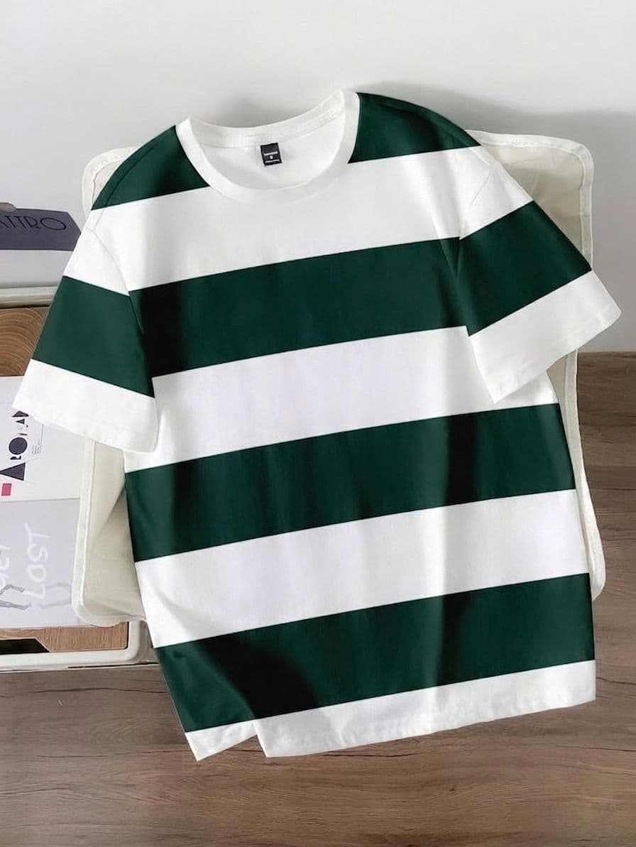 Interlock Stripes Drop Shoulder - Thumbnail 7